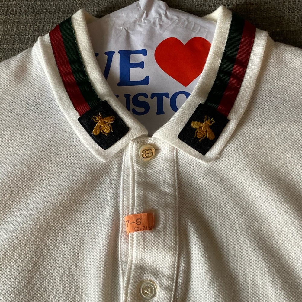 Gucci bumblebee style polo